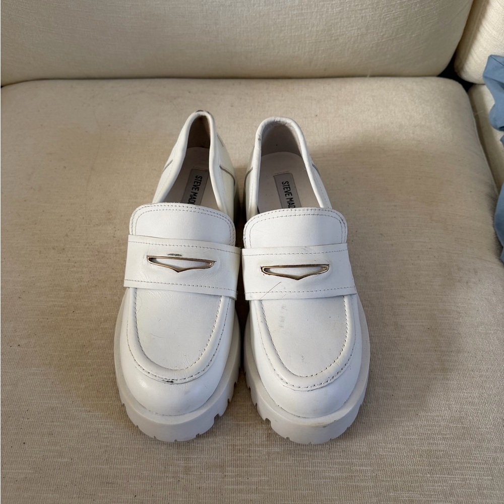 Steve Madden White Slip-On Loafers for women